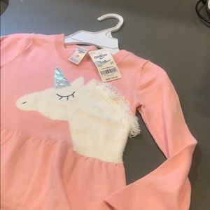 NWT 3T Peplum Unicorn Sweater